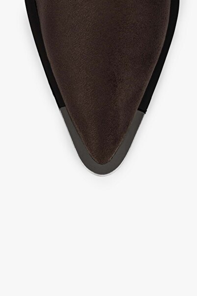 Shoeberry Women's Bronc Bitter Brown Suede Cowboy Boots