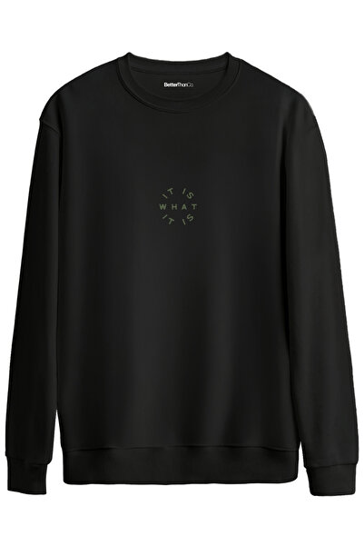 BetterThanCo قميص رياضي من نوع What it İs Ba مطبوع isiklet Yaka Ov قصة فضفاضة