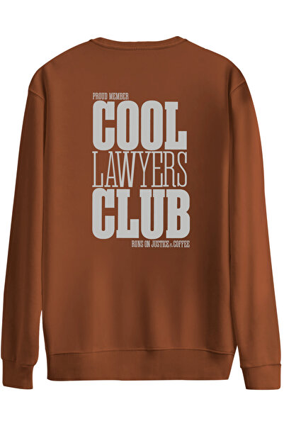BetterThanCo Cool Lawyers Club Printed Crew Neck Oversized Sweatshirt