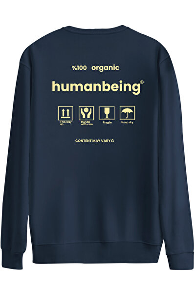 BetterThanCo Beingul uman cu imprimeu guler rotund supradimensionat Swea tricou