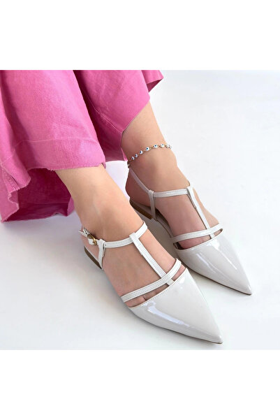 ZENGEZUR MALL Mtxdpn Canca Patent Leather Ballet Shoes (161534) (Size: 37)