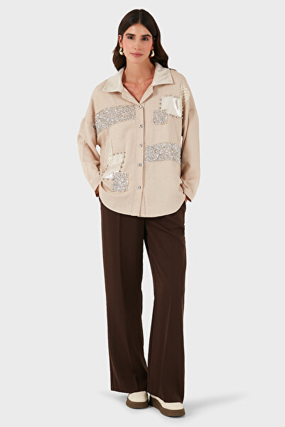 Via Dante Oversized Fit Pul Detailed Long Sleeve Shirt Shirt 69143120