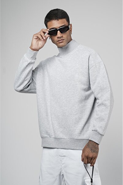 king brich Turtleneck Oversize Fit Men's Sweatshirt