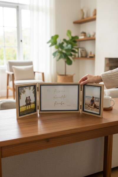 CaactuStore Açısı Ayarlanabilir Resim / Fotoğraf Çerçevesi 3 Lü (Cam Var)