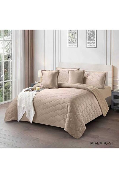 SNOOZYL Single and twin winter bedspread, plain with a fleece cover, 4 pieces, 160x210