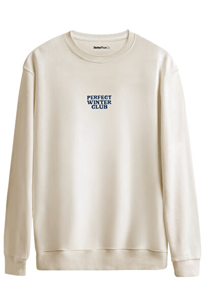 BetterThanCo Winter Club Printed Crew Neck Oversized Sweatshirt