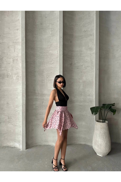ZENGEZUR MALL Mtxdpn Polka Dot Skirt S25900 Pink (164254) (Size: S)
