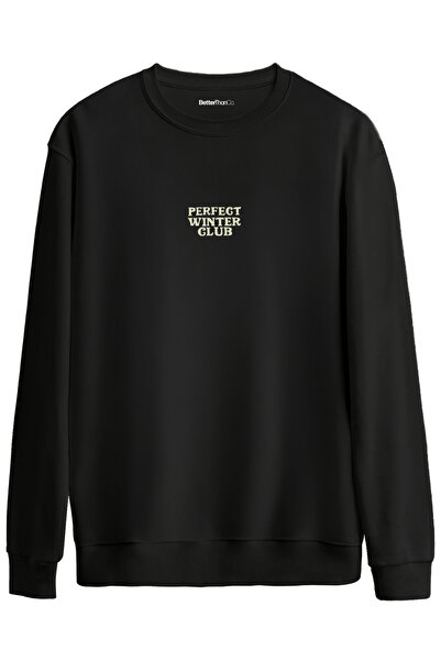 BetterThanCo Winter Club Printed Crew Neck Oversized Sweatshirt