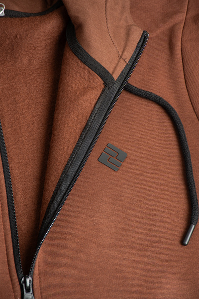 grand coco Men's 3-thread fabric brown k jacket