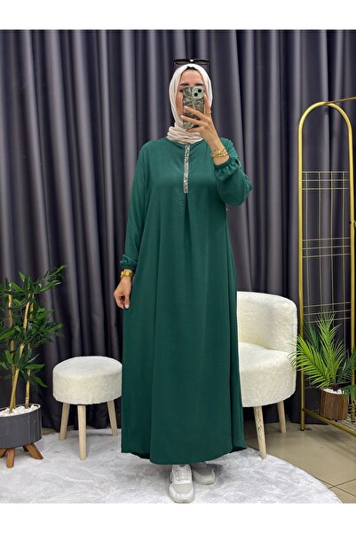 LY LEYO TEKSTİL TAŞLI ELBİSE