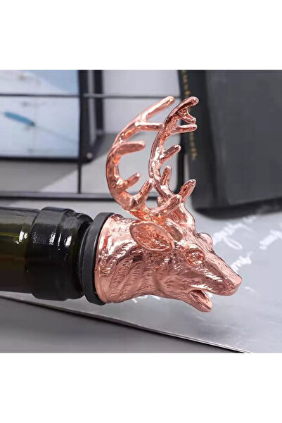 zola Wine bottle aerator, deer shaped, height 10 cm, stainless steel, brown