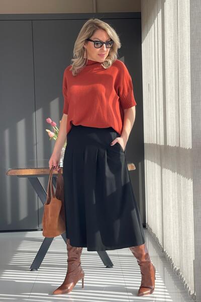 MİSLİNA BUTİK Maxı Boy Pantolon Etek