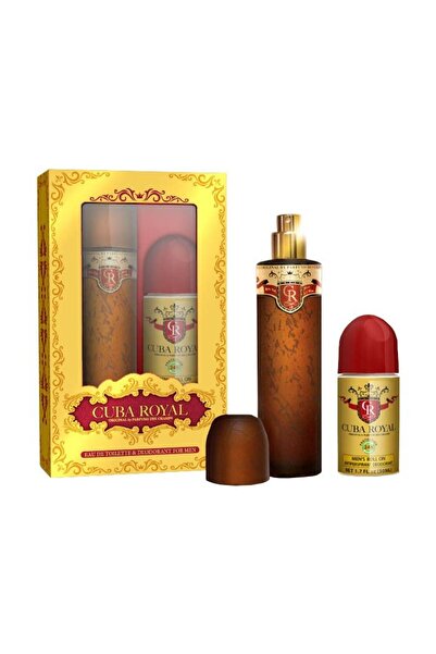 Cuba Men's perfume gift set 2 pieces Royal 100ml edt + 50 ml roll on