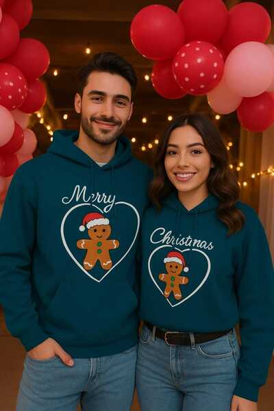 R&M Brotherhood 3 нитки Шардоне з капюшоном MERRY CHRİSTMAS з принтом Оверсай...