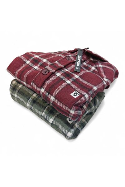 adage Plaid Woodcutter Wool Long-Sleeve Shirt Marower22