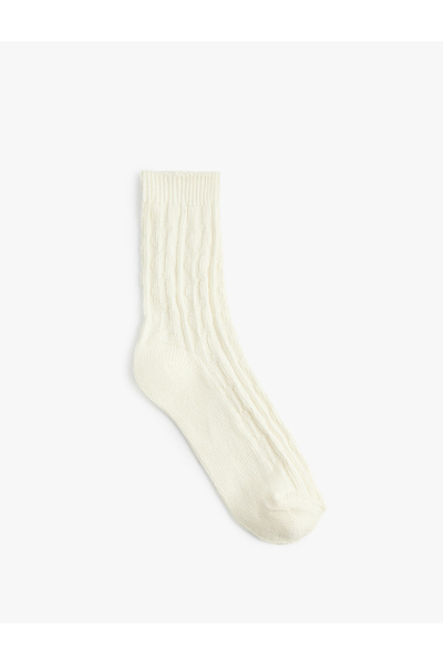 Koton Дебели памучни чорапи с рибена кост