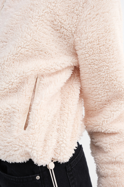 Addax Zippered Plush Coat H11714