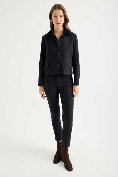 Masha Kate Slim Fit Canvas Trousers