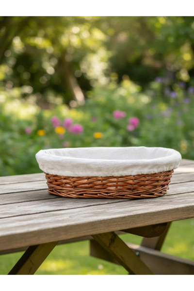 AiroBazar Oval Dough Proofing Basket with Wicker Cloth |   Bread Making Basket |   Natural Dough Relaxation 24 cm