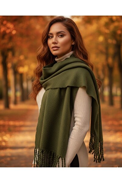 İpekdivan Yün Kumaşlı Atkı