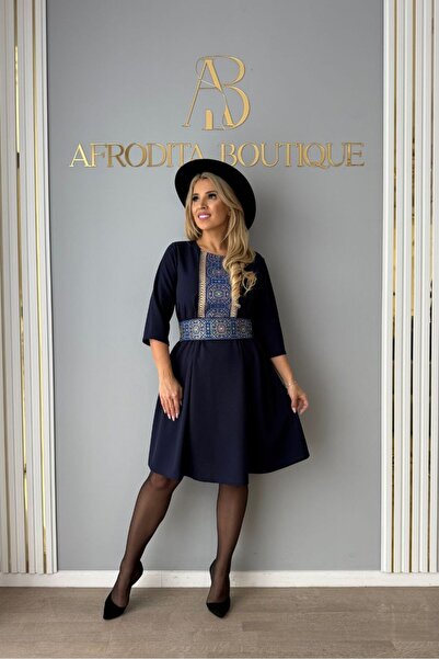 Afrodita Boutique Andreea dress with blue belt