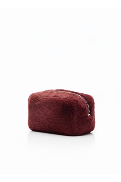 Madame Mini Plush Women's Makeup Bag with Furry Zipper