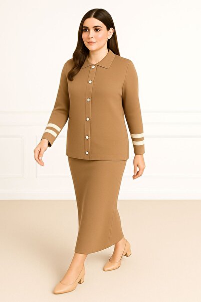 MAY MARA Women's Comfortable Fit Jacket and Skirt 2-Piece Knitwear Set