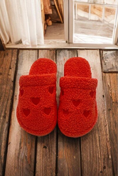 SWORD Winter Women's House Slippers | Small Heart Embroidered | Non-Slip Base
