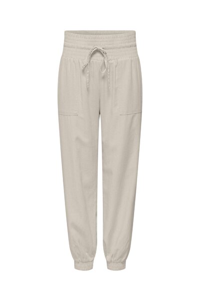 ONLY ONLBOLZANO HW PULL-UP PANT MOCH PNT Γυναικείο Μπεζ Παντελόνι - 15352641