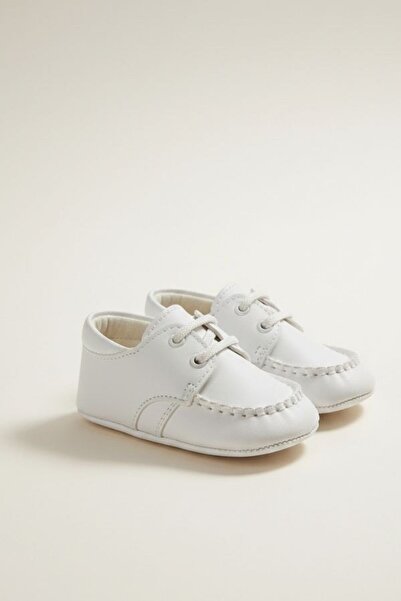 pufien Faux Leather Baby Shoes, Lace-Up Non-Slip Sole