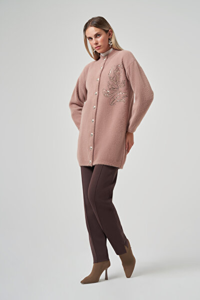 Nuss Embroidery Detail Cardigan 7007 Mink