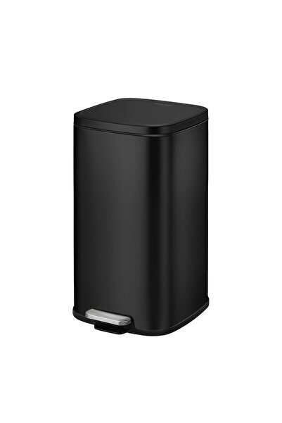 FACKELMANN LONDON 6L trash can, matte black, with pedal, for kitchen, office or bathroom