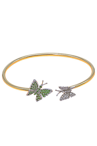 Gold 14K Gold Bracelet with Diamonds and Sapphires