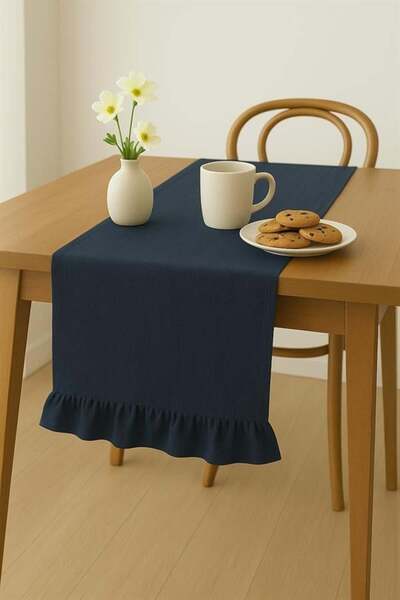 Markaev Linen Ruffle Detailed Runner 50X140