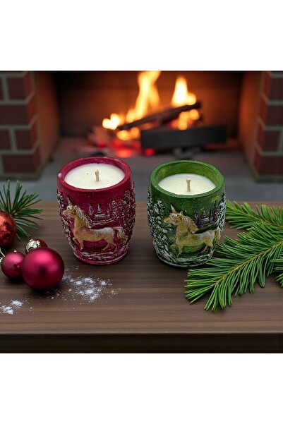 vivus in Unicorn Yılbaşı İkili Mumluk - Vanilya Kokulu Soya Mumu