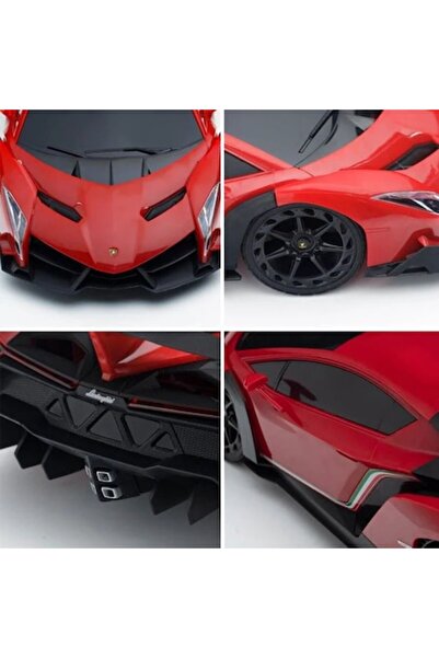 OEM Red Lamborghini Veneno 1:12 Car with Lights & Steering-Wheel Remote 27MHz