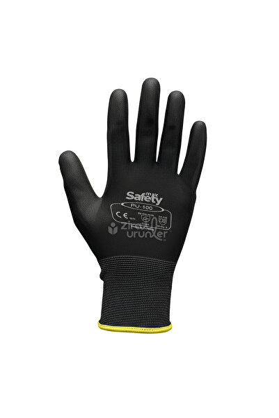 MAXSAFETYS Maxsafety PU-100 İş Eldiveni Bahçe Eldiveni 9 Numara 1 Çift