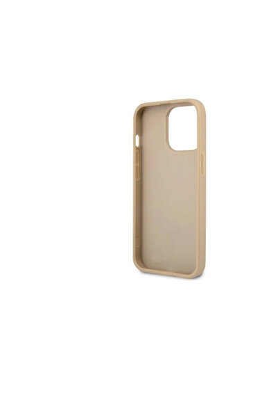 Guess Case for iPhone 13 Pro PU Saffiano Triangle Beige
