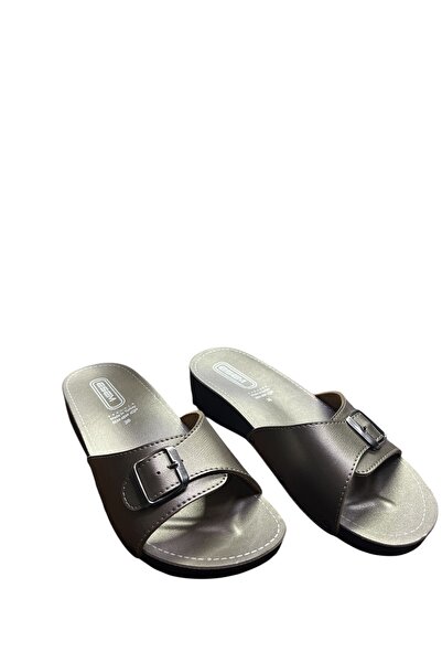 Akınal Bella Esem Akınal tek tokalı gümüş terlik