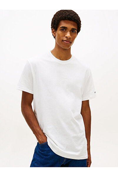 Tommy Hilfiger Erkek Beyaz S/S Tişört