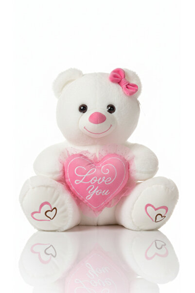 POLLYTOYS PELÜŞ OYUNCAKTA DÜNYA MARKASI Ayıcık Tokalı & Kalpli 55cm - Sevimli...