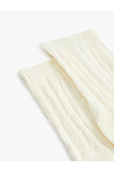 Koton Дебели памучни чорапи с рибена кост