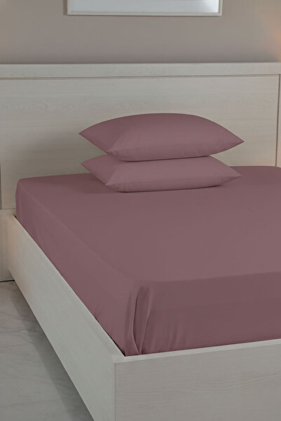 FAVORA 100% Cotton Ranforce Premium Double Bed Sheet Set - Dusty Rose
