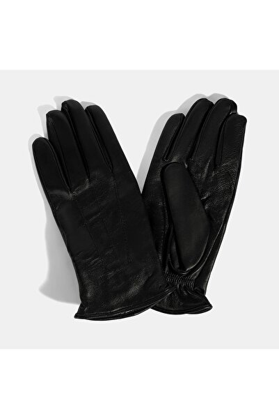 Desa Men's Navy Blue Leather Gloves