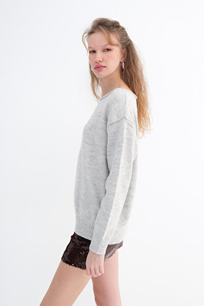 Addax Boat Neck Knitwear Sweater K3480