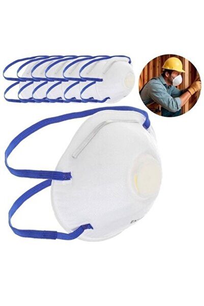 AVA Set de 6 măști de protecție FFP2, albe, cu valvă și spumă nazală