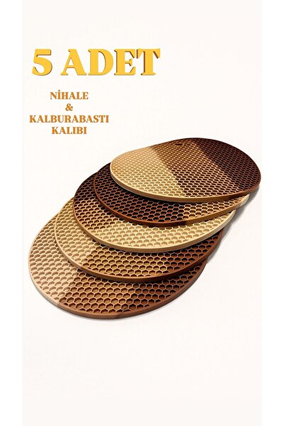 silcap silicone 5 Adet Nihale & Kalburabastı Kalıbı Seti-Isıya Dayanıklı, Kay...