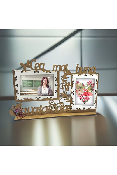 damoro Desk photo frame, For Teachers, Wood, stain/white