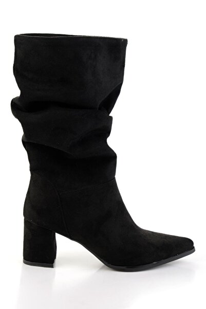 Bambi Siyah Kadın Çizme K03246280672