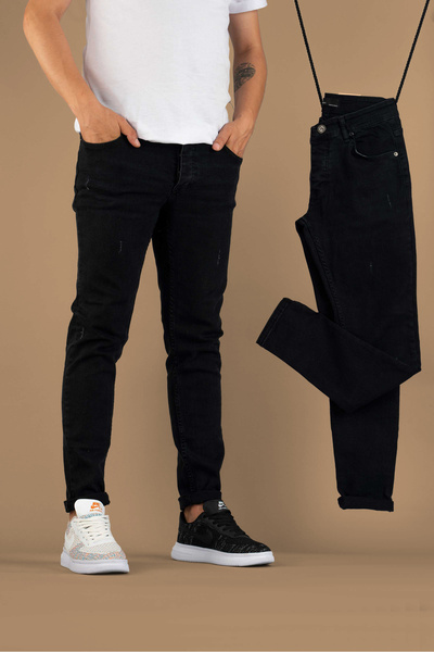 bombe Men's Slim Fit Nail Stretch Fabric Jeans Blue